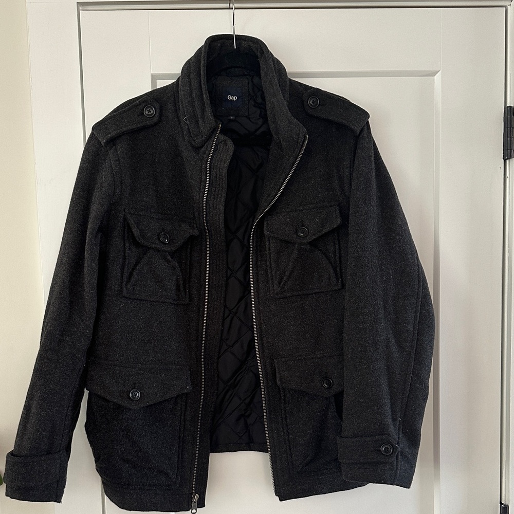 GAP Men's Charcoal Military Jacket
